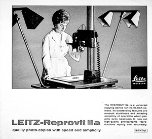 Leitz Reprovit Iia Copy Camera Sales Brochure