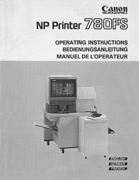 Canon NP Printer 780FS Microfilm Reader / Printer Owners Manual