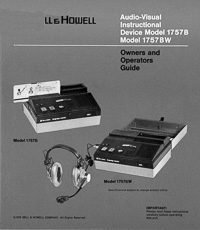 Bell & Howell Model 1757B Audio-Visual Instructional Device Owners Manual